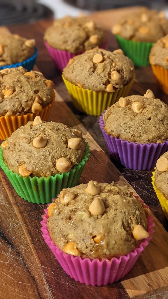 Fluffy Toffee Banana Muffins [No Butter or Refined Sugar] Whole
