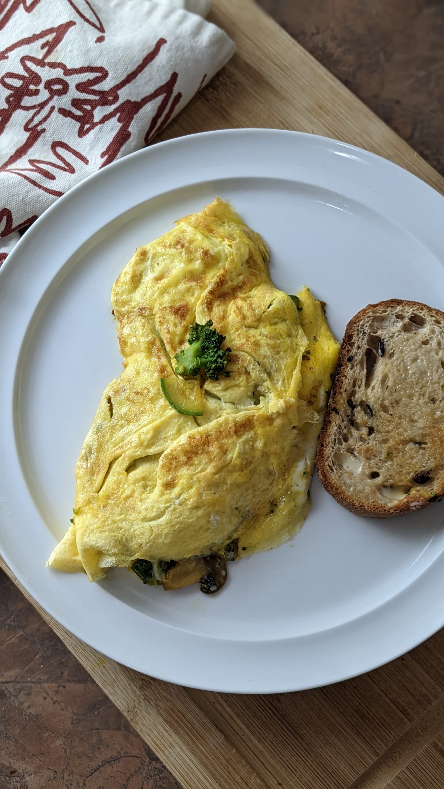 Veggie + Goat Cheese Omelette Whole & Healthy Kitchen